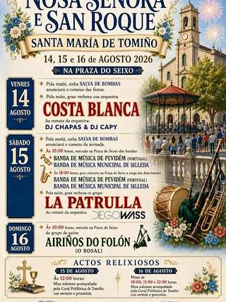 Fechas, información, programa, cartel, imágenes, mapa y ubicación de Nosa Señora e San Roque de Santa María (2026) en Tomiño
