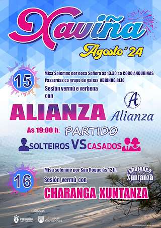 Fechas, información, programa, cartel, imágenes, mapa y ubicación de Nosa Señora e San Roque de Xaviña   en  Camariñas