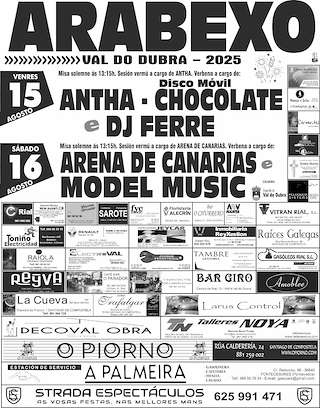 Fechas, información, programa, cartel, imágenes, mapa y ubicación de Nosa Señora e Santísimo Sacramento de Arabexo  en  Val do Dubra