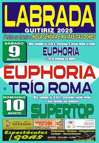 Fechas, información, programa, cartel, imágenes, mapa y ubicación de Nosa Señora e Virxe dos Dolores de Labrada  en  Guitiriz