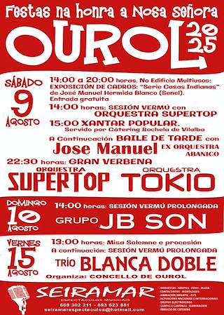 Fechas, información, programa, cartel, imágenes, mapa y ubicación de Nosa Señora  en  Ourol