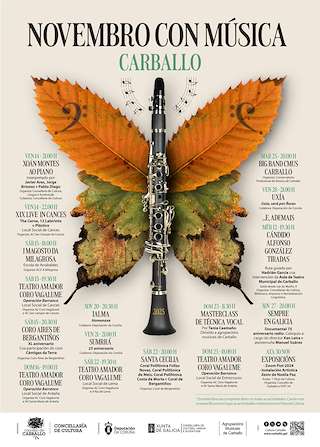 Fechas, información, programa, cartel, imágenes, mapa y ubicación de Novembro con Música (2025) en Carballo