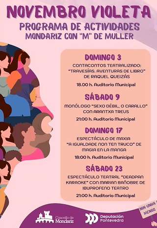 Fechas, información, programa, cartel, imágenes, mapa y ubicación de Novembro Violeta  en  Mondariz