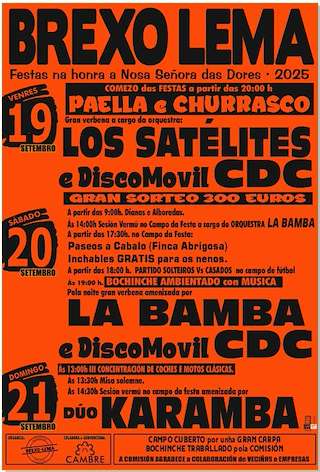 Fechas, información, programa, cartel, imágenes, mapa y ubicación de Nuestra Señora de los Dolores de Brexo-Lema  en  Cambre