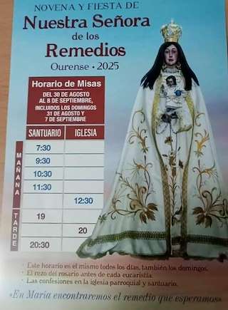 Fechas, información, programa, cartel, imágenes, mapa y ubicación de Nuestra Señora de los Remedios  en  Ourense
