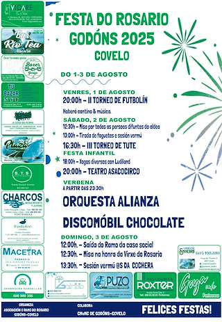 Fechas, información, programa, cartel, imágenes, mapa y ubicación de Nuestra Señora del Rosario de Godóns  en  Covelo