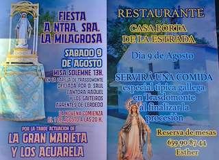 Fechas, información, programa, cartel, imágenes, mapa y ubicación de Nuestra Señora La Milagrosa de Trasdomonte  en  Forcarei