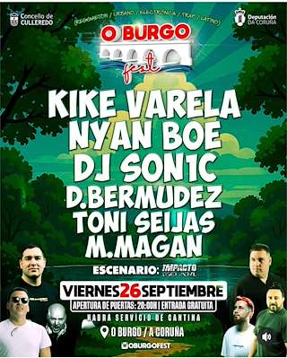 Fechas, información, programa, cartel, imágenes, mapa y ubicación de O Burgo Fest  en  Culleredo