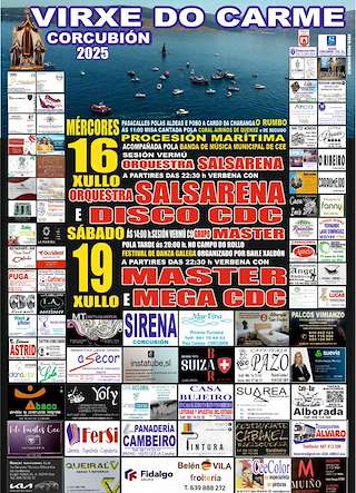 Fechas, información, programa, cartel, imágenes, mapa y ubicación de O Carme  en  Corcubión