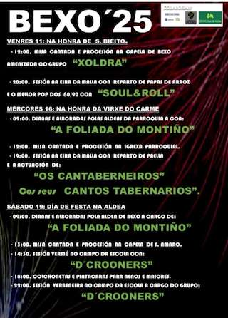 Fechas, información, programa, cartel, imágenes, mapa y ubicación de O Carme de Bexo  en  Dodro