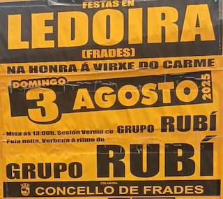 Fechas, información, programa, cartel, imágenes, mapa y ubicación de O Carme de Ledoira  en  Frades