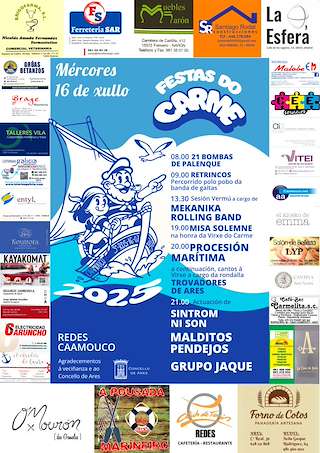 Fechas, información, programa, cartel, imágenes, mapa y ubicación de O Carme de Redes  en  Ares