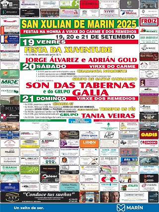 Fechas, información, programa, cartel, imágenes, mapa y ubicación de O Carme e Virxe dos Remedios de San Xulián  en  Marín