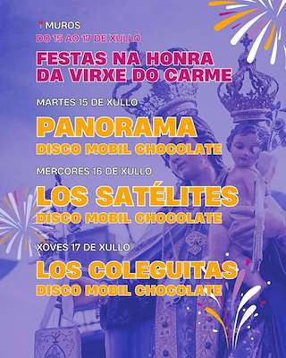 Fechas, información, programa, cartel, imágenes, mapa y ubicación de O Carme  en  Muros