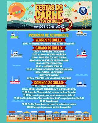 Fechas, información, programa, cartel, imágenes, mapa y ubicación de O Carme  en  Sada