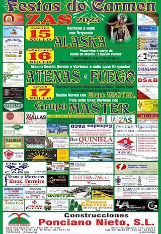 Fechas, información, programa, cartel, imágenes, mapa y ubicación de O Carme  en  Zas
