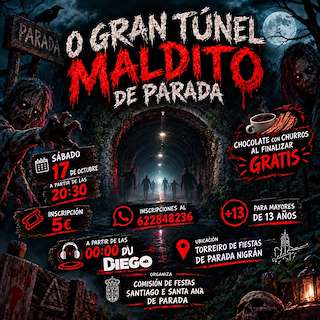 Fechas, información, programa, cartel, imágenes, mapa y ubicación de O Gran Túnel Maldito de Parada (2026)  en  Nigrán
