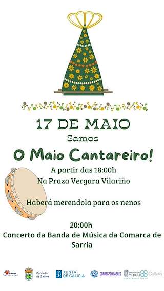 Fechas, información, programa, cartel, imágenes, mapa y ubicación de O Maio Cantareiro  en  Samos