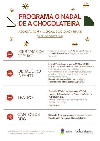 Fechas, información, programa, cartel, imágenes, mapa y ubicación de O Nadal da Chocolateira  (2025-2026) en A Pontenova