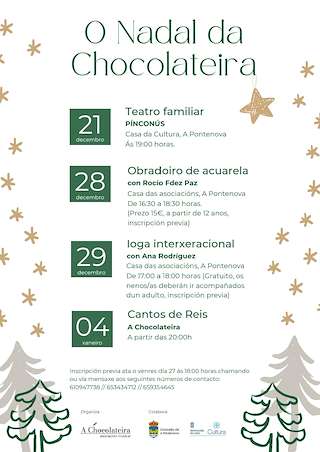 Fechas, información, programa, cartel, imágenes, mapa y ubicación de O Nadal da Chocolateira   en  A Pontenova
