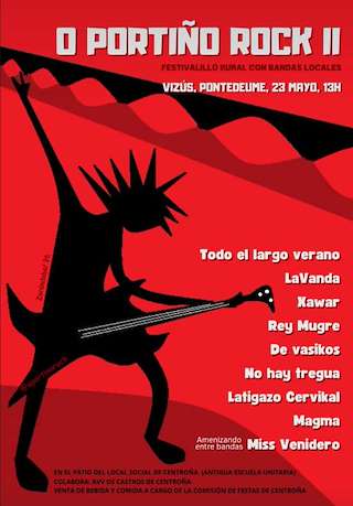 Fechas, información, programa, cartel, imágenes, mapa y ubicación de O Portiño Rock II  (2026)  en  Pontedeume