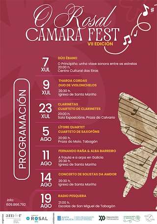 Fechas, información, programa, cartel, imágenes, mapa y ubicación de VII O Rosal Cámara Fest (2026)