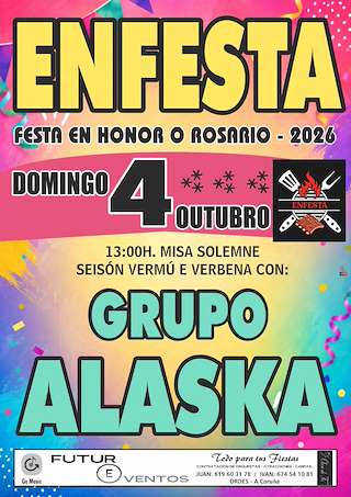 Fechas, información, programa, cartel, imágenes, mapa y ubicación de O Rosario de Enfesta (2026)  en  Santiago de Compostela