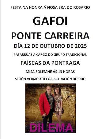Fechas, información, programa, cartel, imágenes, mapa y ubicación de O Rosario de Gafoi (2025)  en  Frades