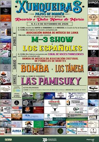 Fechas, información, programa, cartel, imágenes, mapa y ubicación de O Rosario e Dulce Nome de María de Xunqueiras (2026) en Pazos de Borbén