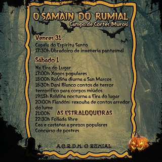 Fechas, información, programa, cartel, imágenes, mapa y ubicación de O Samaín do Rumial (2025)  en  Muros