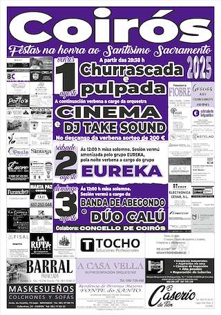 Fechas, información, programa, cartel, imágenes, mapa y ubicación de O Santísimo  en  Coirós