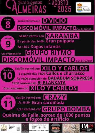 Fechas, información, programa, cartel, imágenes, mapa y ubicación de O Santísimo de Almeiras  en  Culleredo