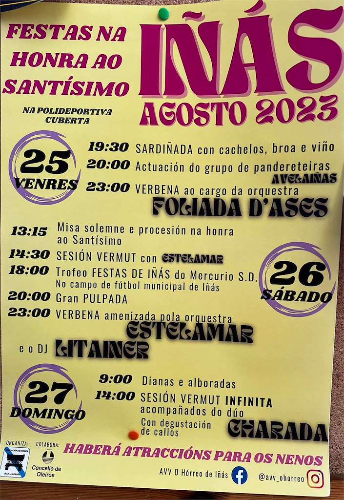 O Santísimo de Iñás (2022) en Oleiros