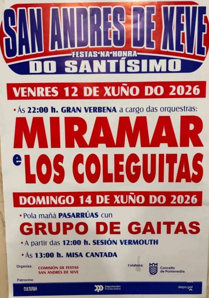 O Santísimo de San Andrés de Xeve (2026) en Pontevedra