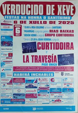 Fechas, información, programa, cartel, imágenes, mapa y ubicación de O Santísimo de Verducido de Xeve  en  Pontevedra
