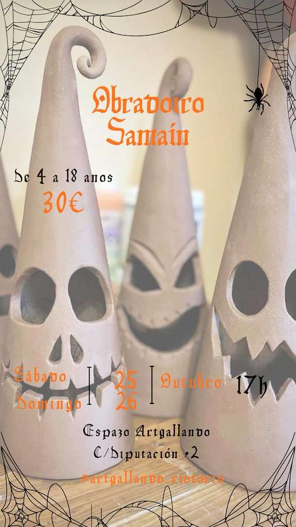 Obradoiro de Samaín Espazo Artgallando (2025) en Riotorto
