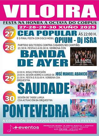 Fechas, información, programa, cartel, imágenes, mapa y ubicación de Octava do Corpus de Viloira   en  O Barco de Valdeorras
