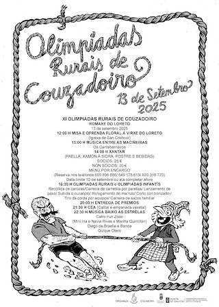 Fechas, información, programa, cartel, imágenes, mapa y ubicación de XI Olimpiadas Rurais de Couzadoiro  en  Ortigueira