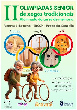 Fechas, información, programa, cartel, imágenes, mapa y ubicación de II Olimpiadas Senior de Xogos Tradicionais (2026)  en  Vimianzo