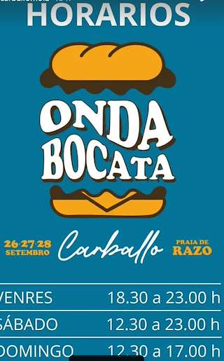 Fechas, información, programa, cartel, imágenes, mapa y ubicación de Onda Bocata Fest  de Razo (2025)  en  Carballo