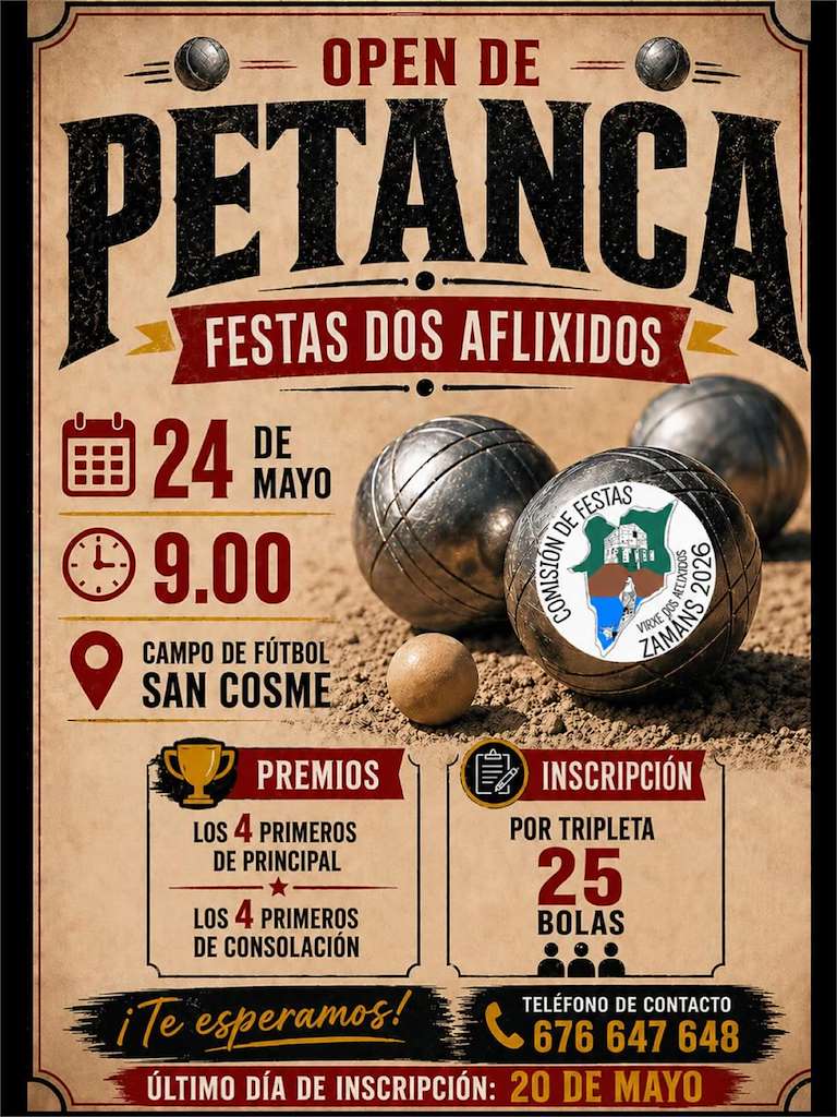 Open de Petanca de Zamáns (2026) en Vigo