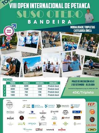Fechas, información, programa, cartel, imágenes, mapa y ubicación de VIII Open Internacional de Petanca Suso Otero (2026)  en  Silleda