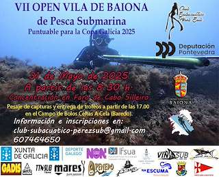Fechas, información, programa, cartel, imágenes, mapa y ubicación de VII Open Vila de Baiona de Pesca Submarina