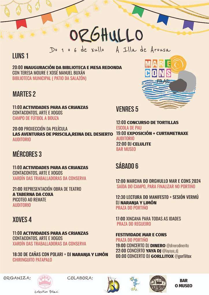 Orghullo Mar e Cons en Illa de Arousa
