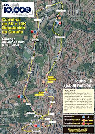 Os 10000 Peregrinos 10K en Santiago de Compostela