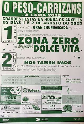 Fechas, información, programa, cartel, imágenes, mapa y ubicación de Os Ánxeles de O Peso-Carrizans  en  A Lama