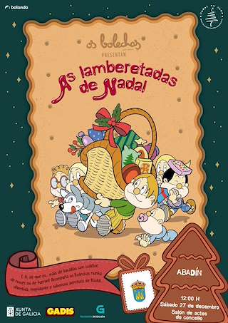 Fechas, información, programa, cartel, imágenes, mapa y ubicación de Os Bolechas - As Lamberetadas de Nadal (2025)  en  Abadín