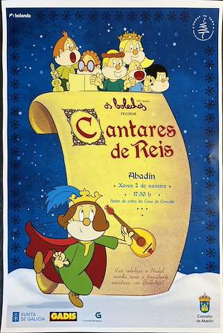 Fechas, información, programa, cartel, imágenes, mapa y ubicación de Os Bolechas - Cantares de Reis   en  Abadín
