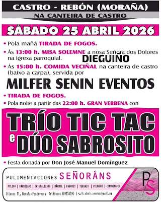 Fechas, información, programa, cartel, imágenes, mapa y ubicación de Os Dolores de Castro - Rebón  (2026)  en  Moraña