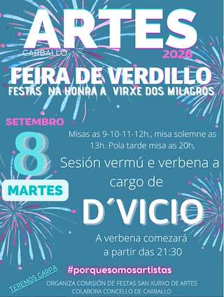 Fechas, información, programa, cartel, imágenes, mapa y ubicación de Os Milagros de Artes (2026)  en  Carballo